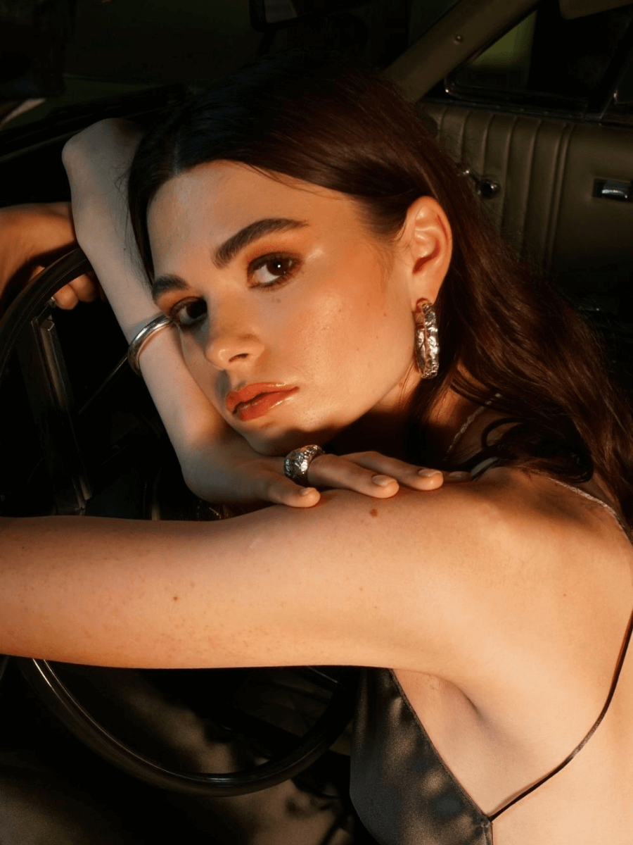 Rara Amorf Yarım Oval Küpe