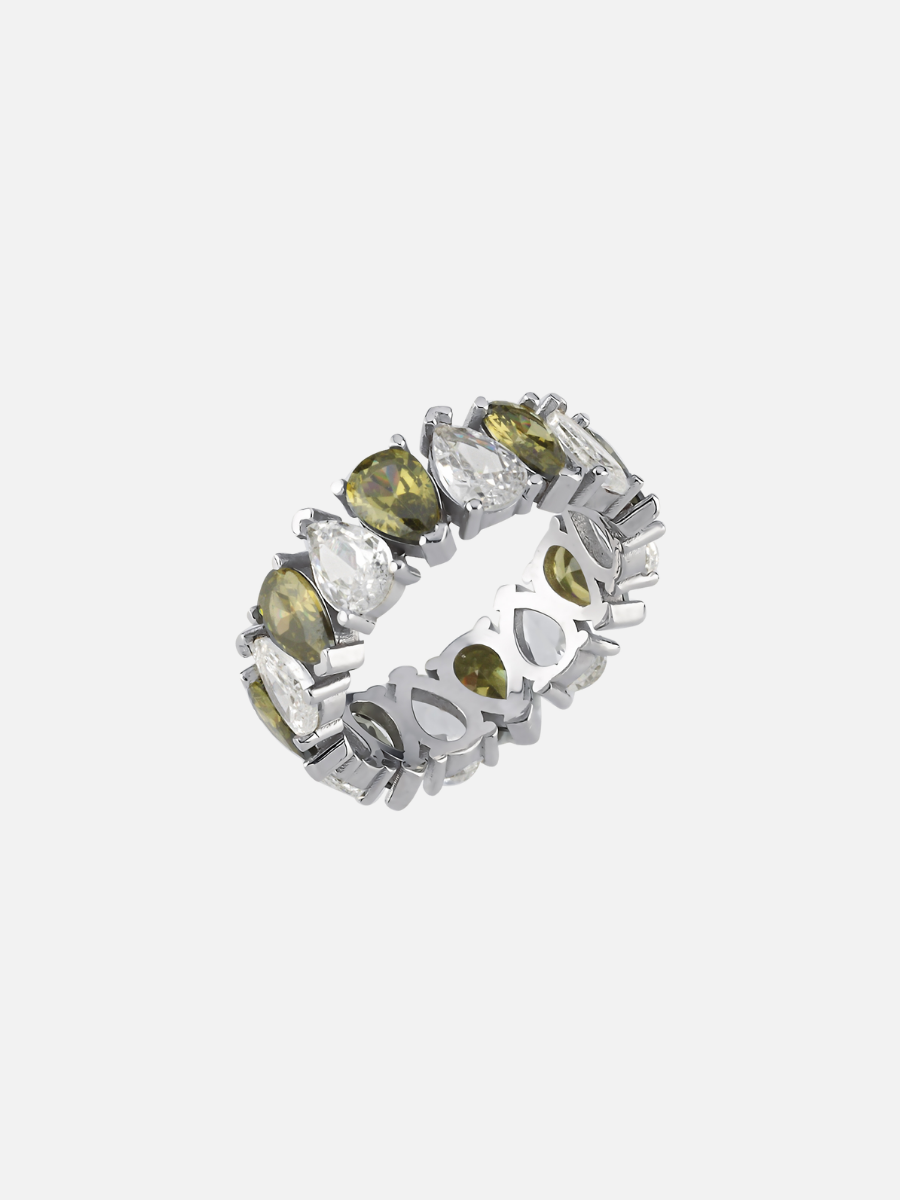 Renkli Damla Taşlı Yüzük