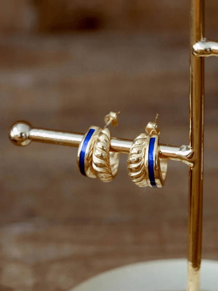 Rosa Mineli Halka Küpe