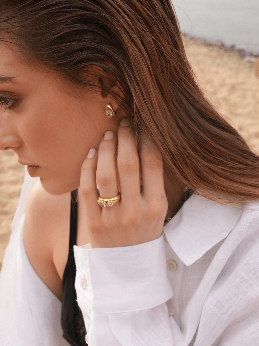 Rosie Renkli Taşlı Yüzük