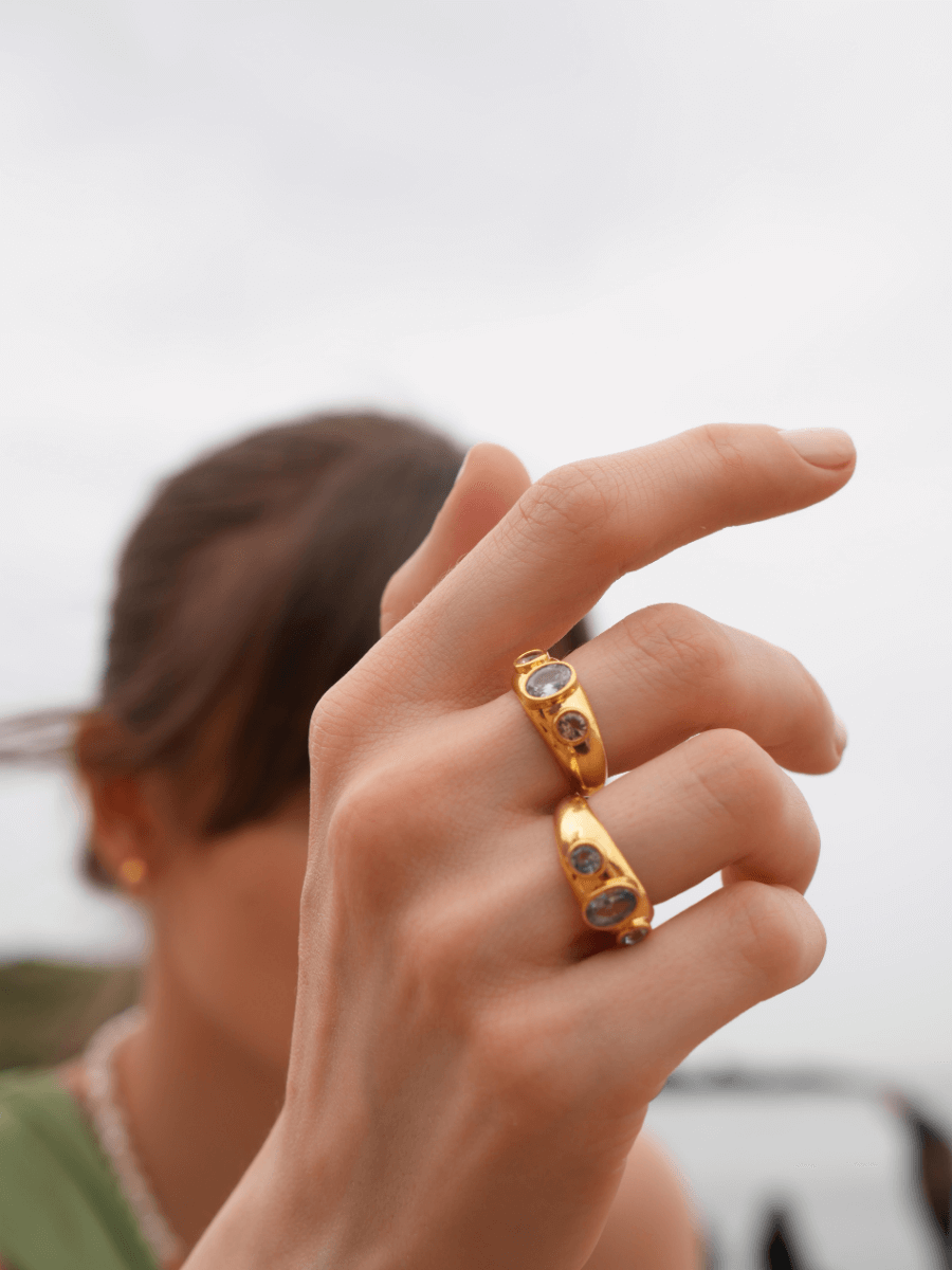 Rosie Renkli Taşlı Yüzük