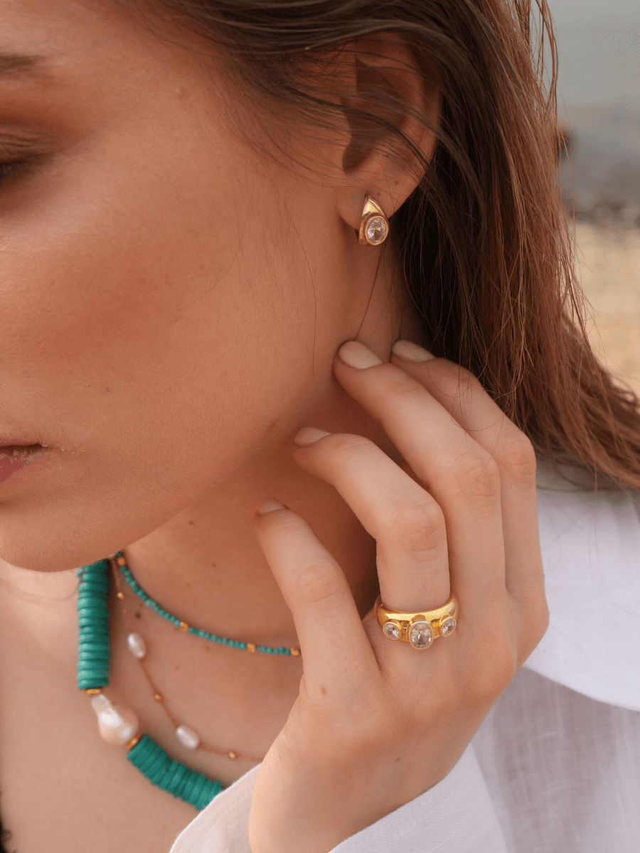 Rosie Renkli Taşlı Yüzük