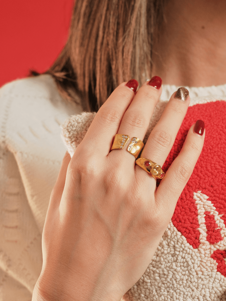 Rosie Renkli Taşlı Yüzük