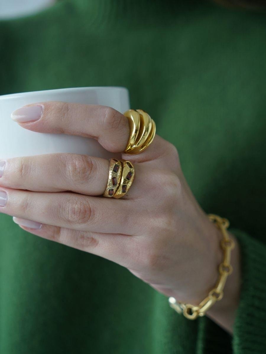 Ruby Baget Taş Yüzük