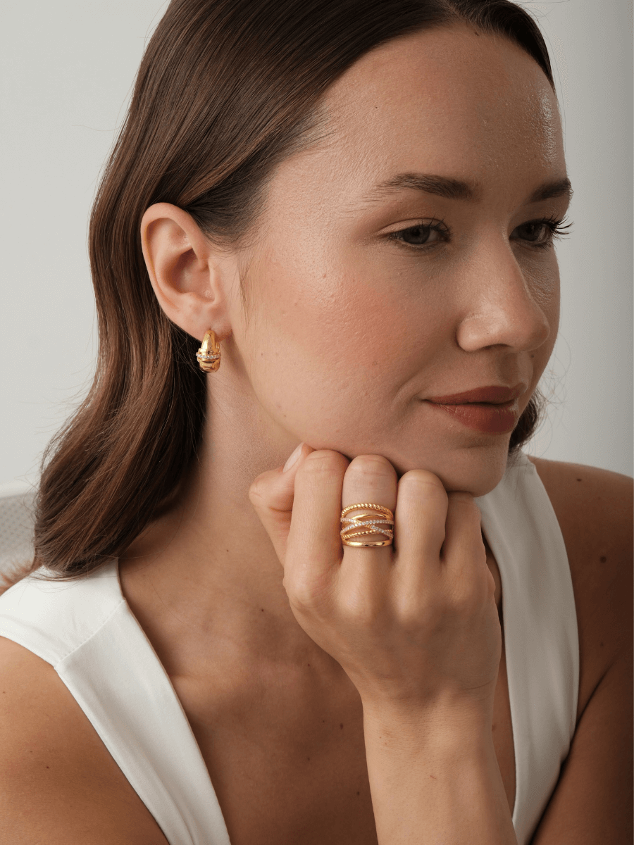 Taşlı Sarmal Yüzük