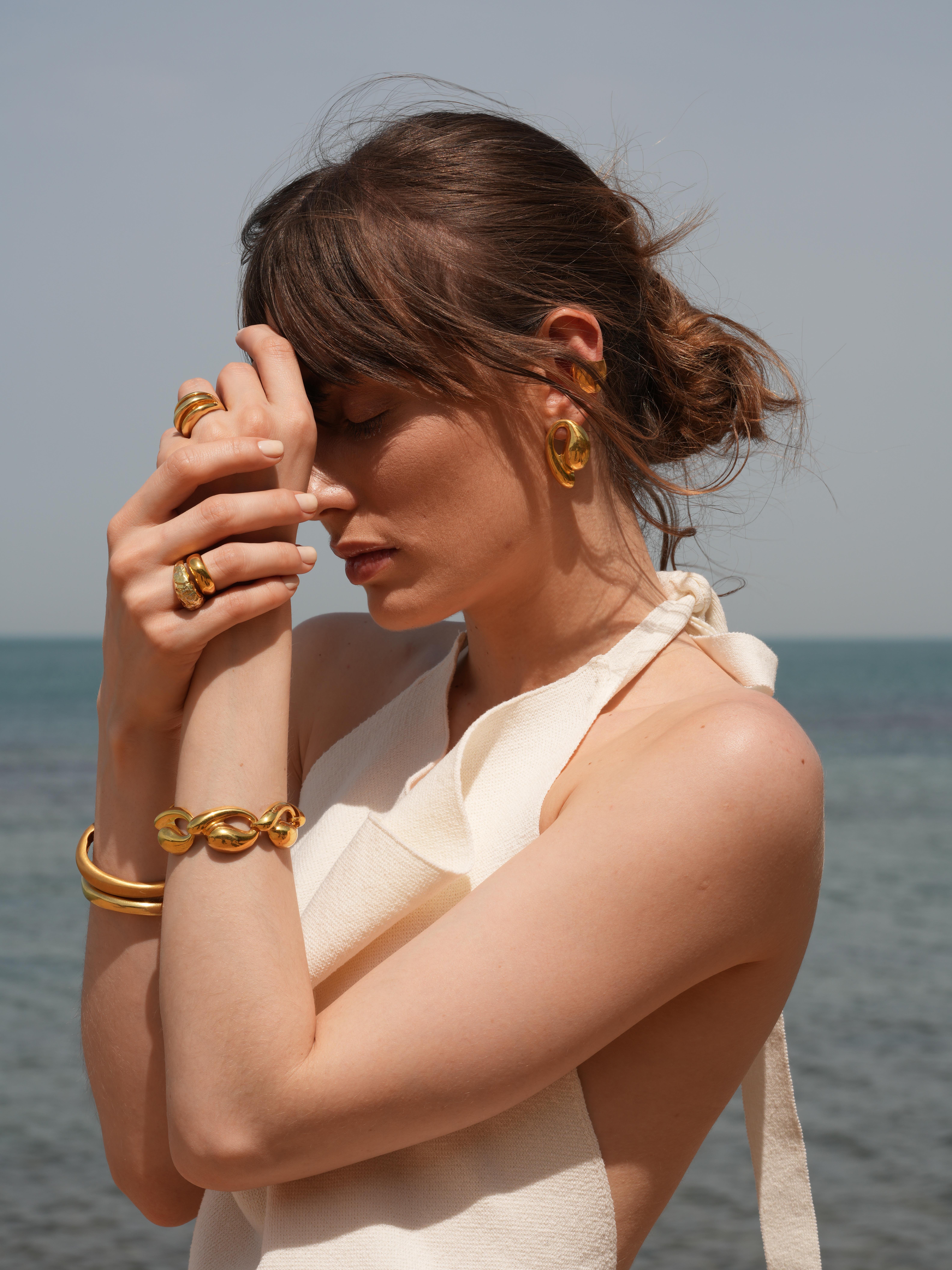 Tina Büyük Midye Set - 925 Ayar Gümüş