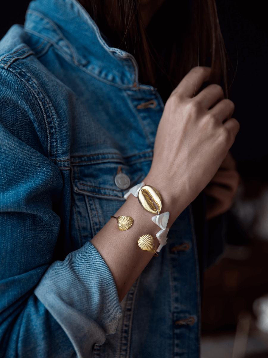 Üçgen Sedef Deniz Kabuğu Bileklik