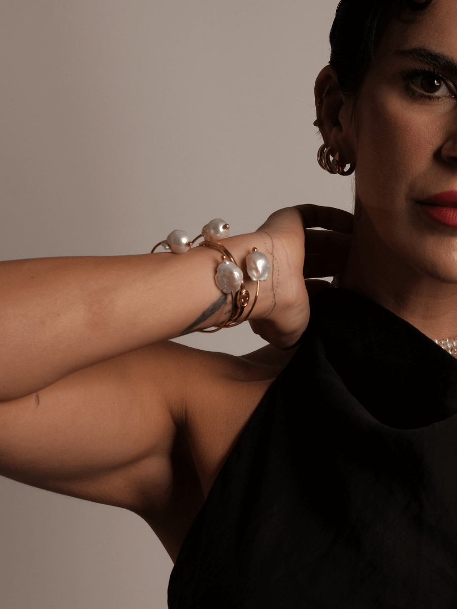 Victt Barok İnci Kelepçe Bileklik