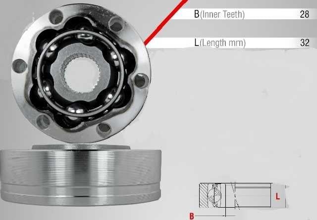  Приводной вал, внутренняя ось T5 1.9-2.5 (304839)