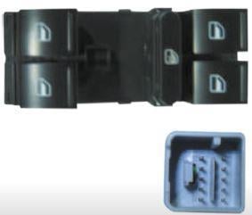  Schalter, Fensterheber , Türen: 4, Fahrerseite, Vorne, Grün SKODA FABIA/ROMSTER 04