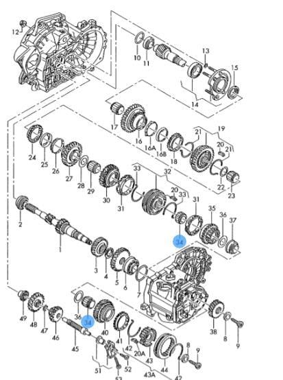  Sanzıman Masura Rulmanı T4-T5 02A311115E