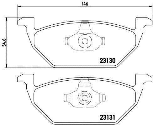  Golfıv - Bora طقم وسادة الفرامل,