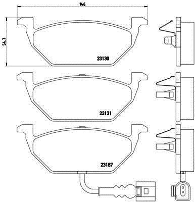  Golfıv-V-Bora-Polo طقم وسادة الفرامل,