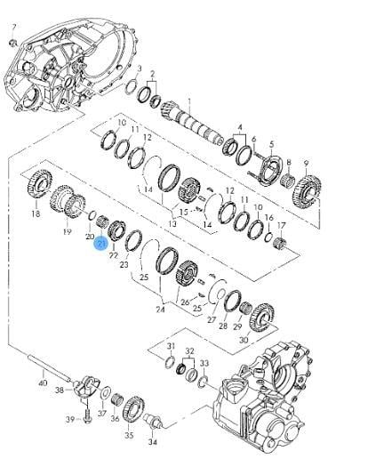  Sanzıman Masura Rulmanı Vw T4 2.4 - 2.5 02F311115