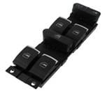  Switch, window regulator Doors: 4, Driver side, (RED)(chrome plated) PASSAT B-5 96- 2000