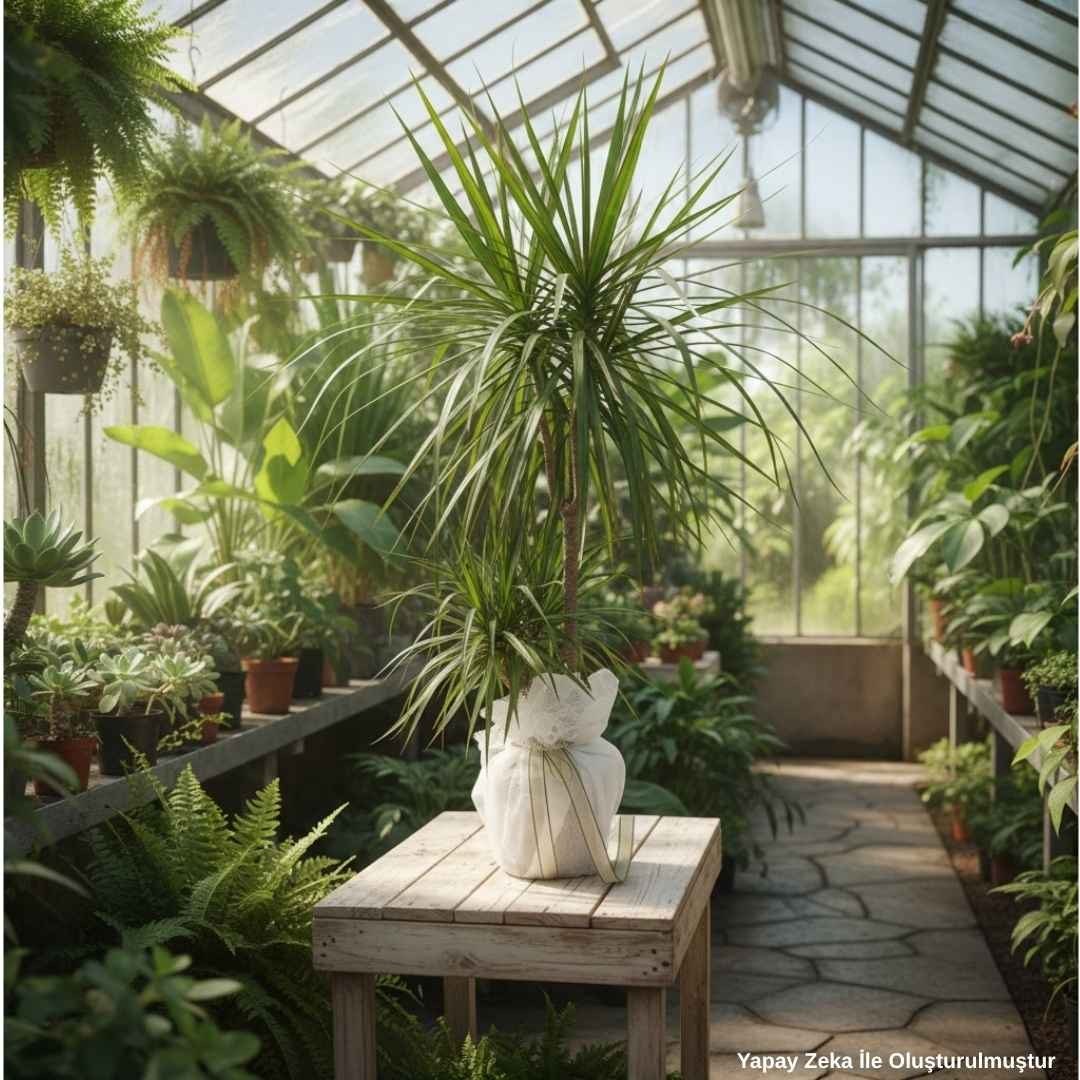 Dracaena Marginata 2 Gövdeli Yeşil