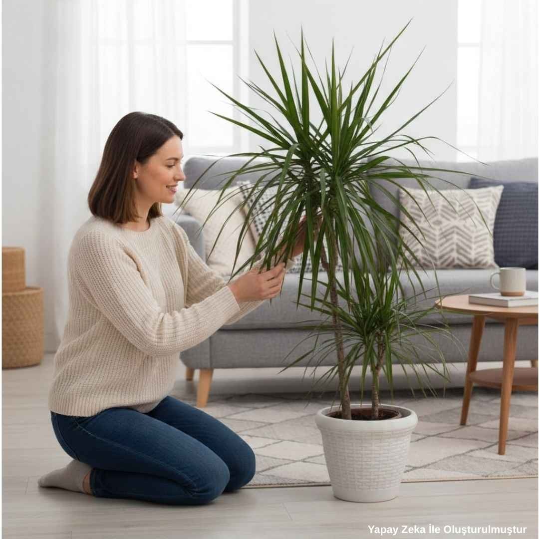 Dracaena Marginata 2 Gövdeli Yeşil
