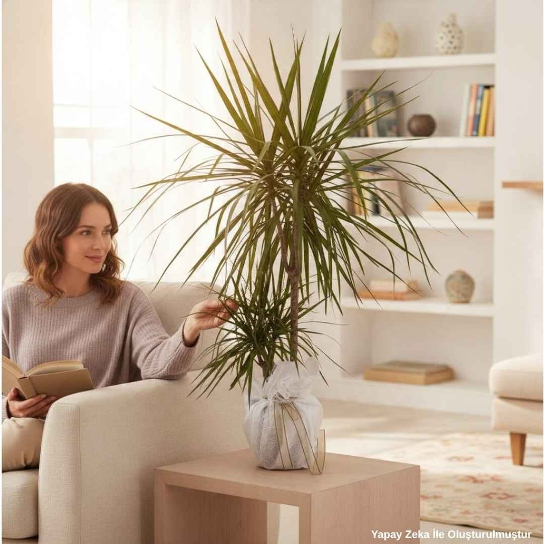 Dracaena Marginata 2 Gövdeli Yeşil