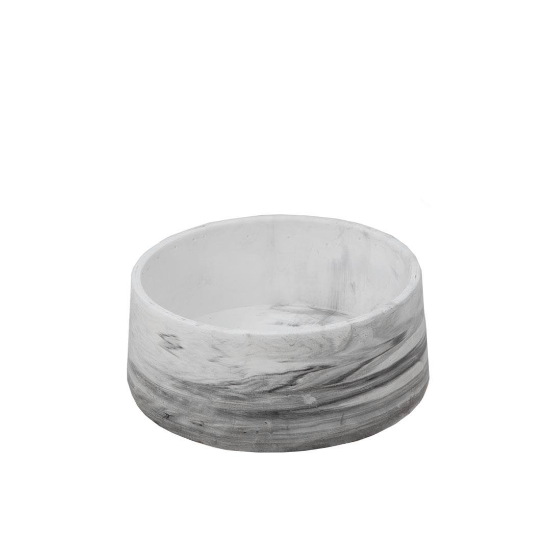 Mermer Desenli Silindir Arajman Beton Saksı 20*8*6,5 Cm
