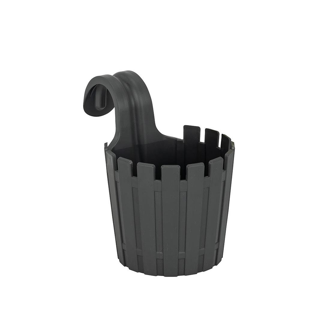 Poliwork Askılı Çit Yuvarlak Saksı 1,5 Lt 155*235*205 Mm