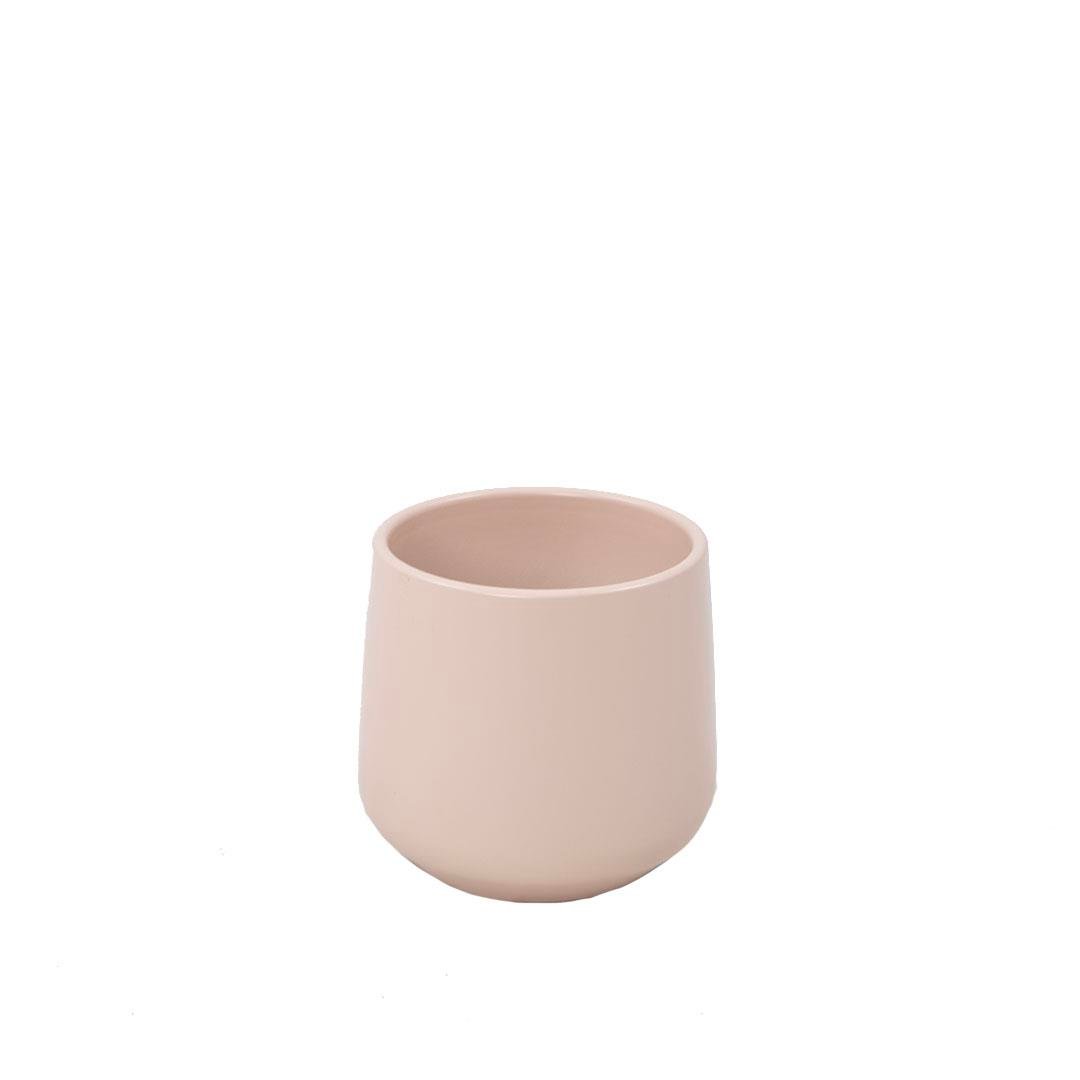 Seramik saksı 13 cm, parlak kırmızı, oval biçimli