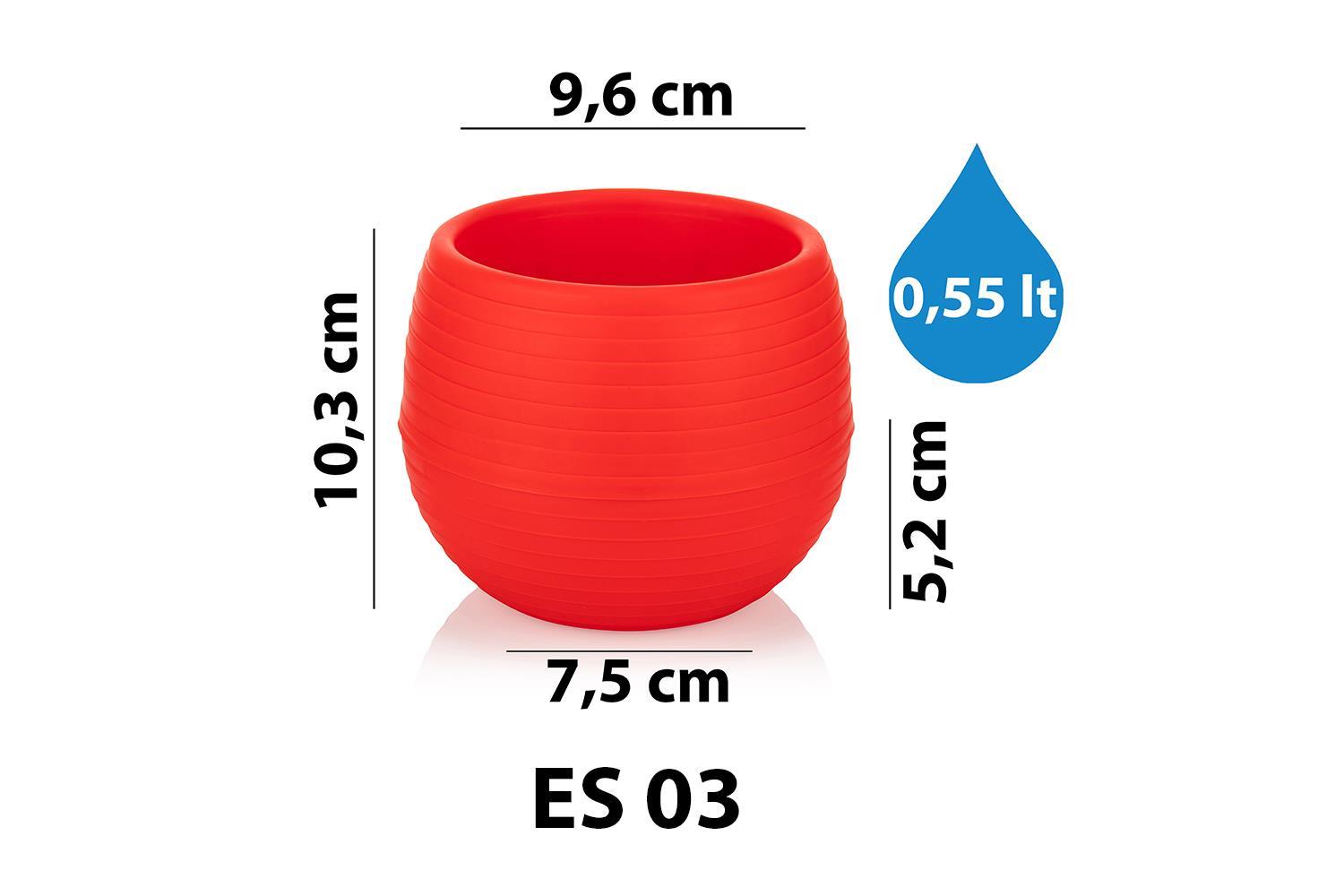 Serinova Elvan kaktüs saksısı 0,55 litre, krem