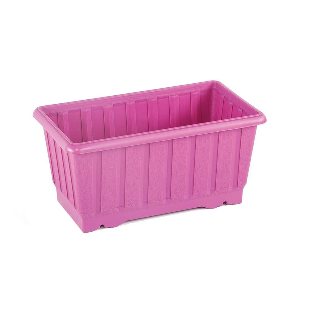 Turkuaz küçük balkon saksısı ölçüleri: 30 cm üst, 24,5 cm taban uzunluk, 16,5 cm genişlik, 14,5 cm yükseklik, 4,3 litre