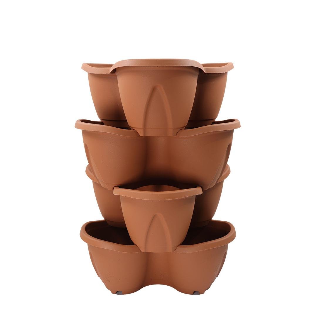 Serinova Pamukkale Saksı 4'lü Set 12,5 Lt No 3