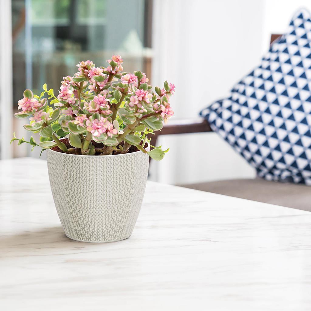 Mint yeşili Sümela saksı ölçüleri: 14 cm çap, 9,1 cm taban, 12,5 cm yükseklik, 1,4 litre