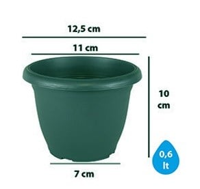 Serinova Villa saksı 0,6 litre no 1, antrasit