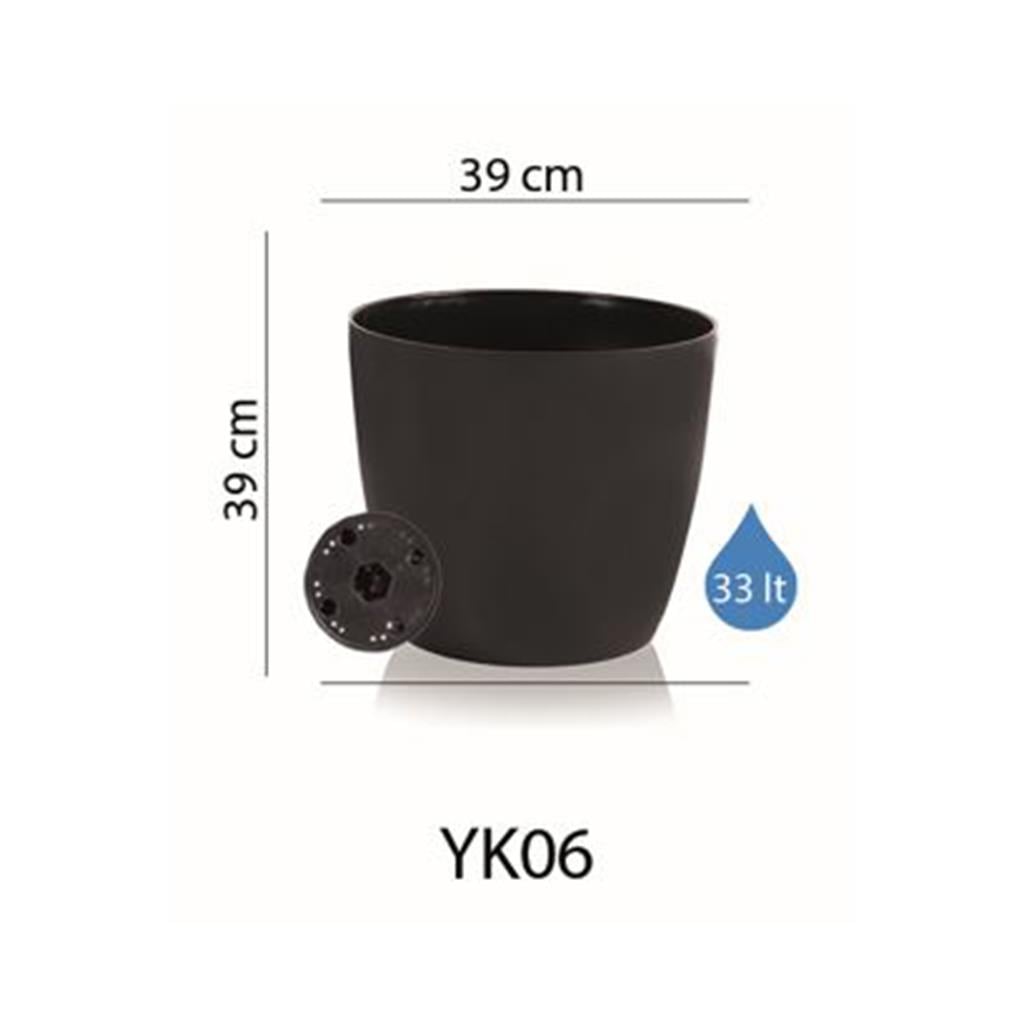 Serinova Yakut parlak separatörlü saksı 33 litre, beyaz