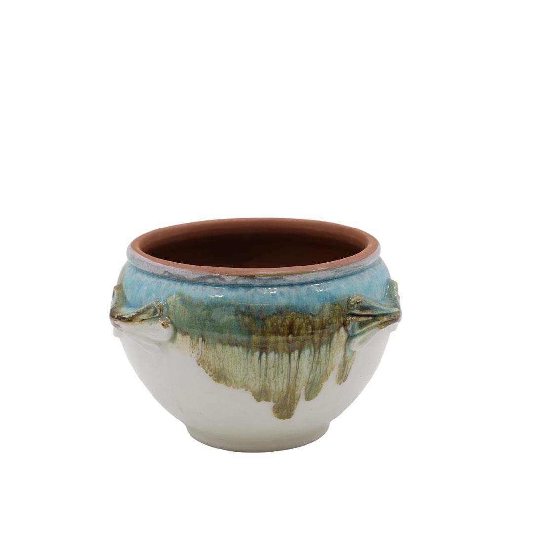 Toprak Saksı Sırlı 22*18 Cm