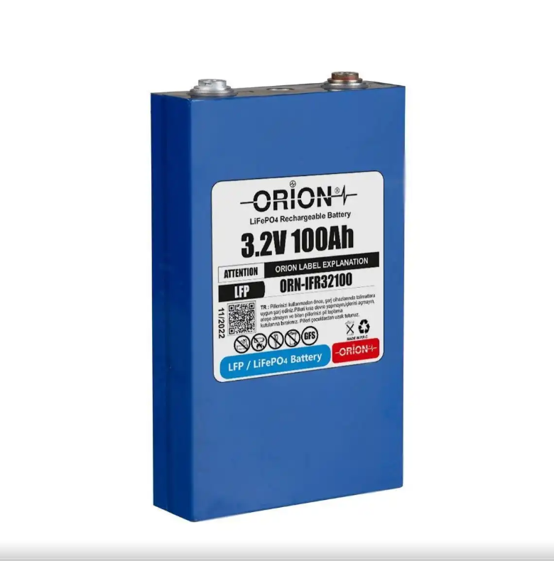 Orion 100DL 3.2V 100Ah 3C LiFePO4 Prizmatik Pil