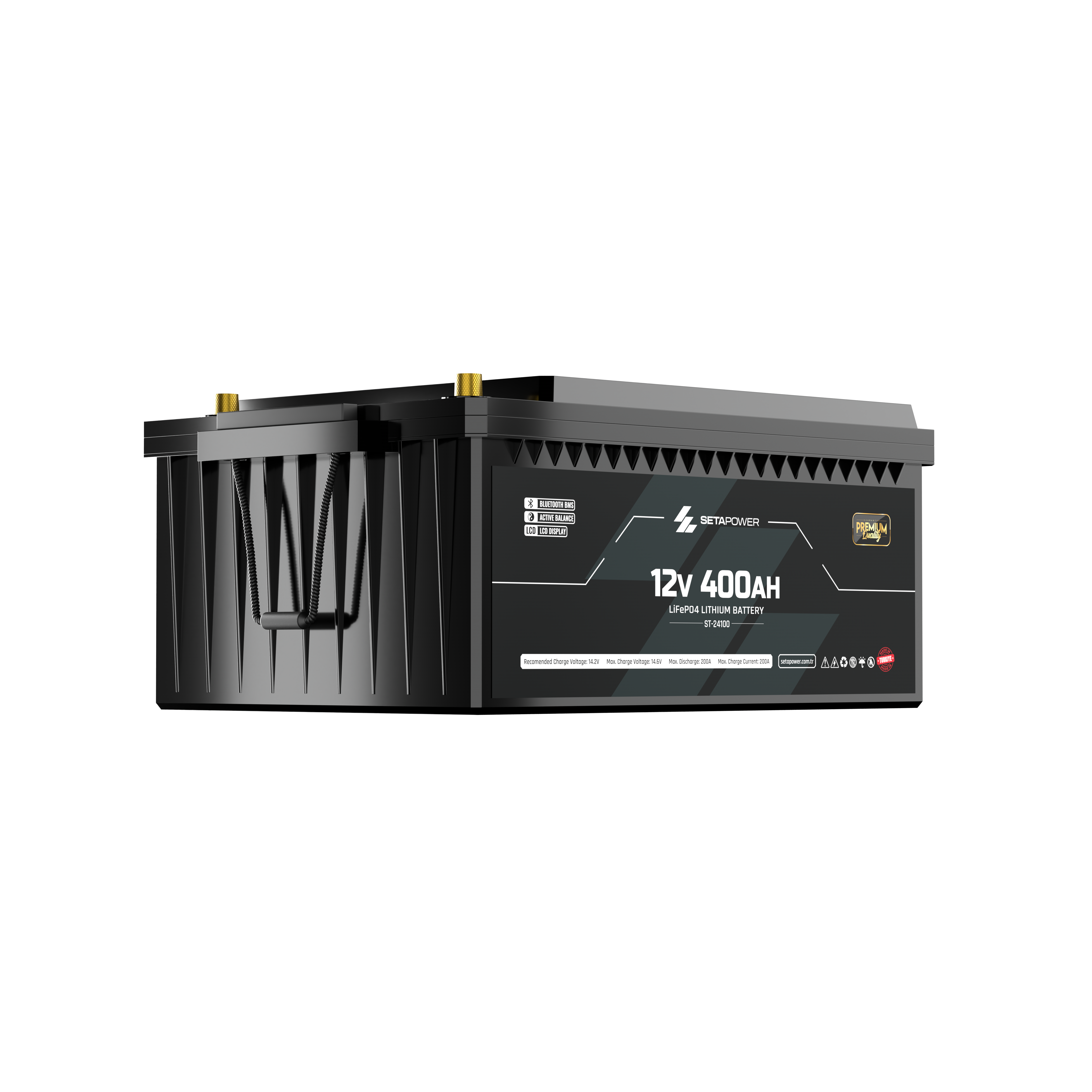 Setapower 12.8V 400AH Lifepo4 Premium Serisi Lityum Akü