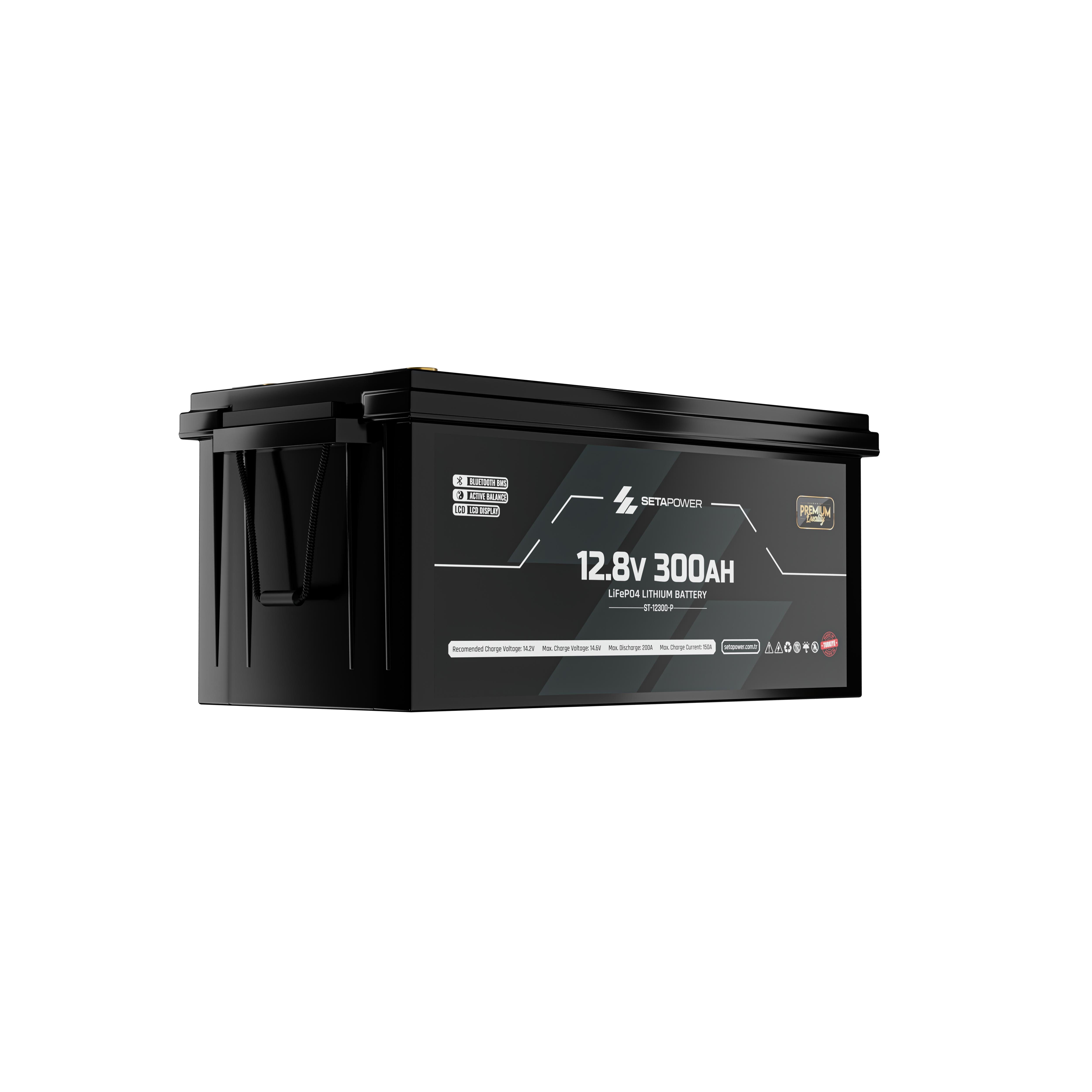 Setapower 12.8V 300 AH Lifepo4 Premium Serisi Lityum Akü