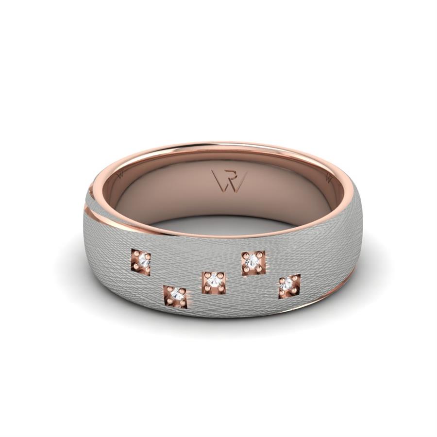 Alliances avec pierres femme Alluring Season Or Rose Et Blanc