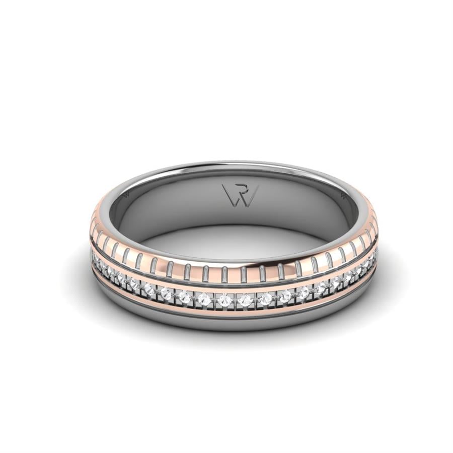 Alliances avec pierres femme Alluring World Or Blanc Et Rose