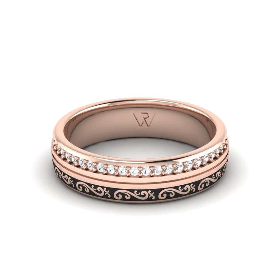 Alliances avec pierres femme Alluring Rule Or Rose