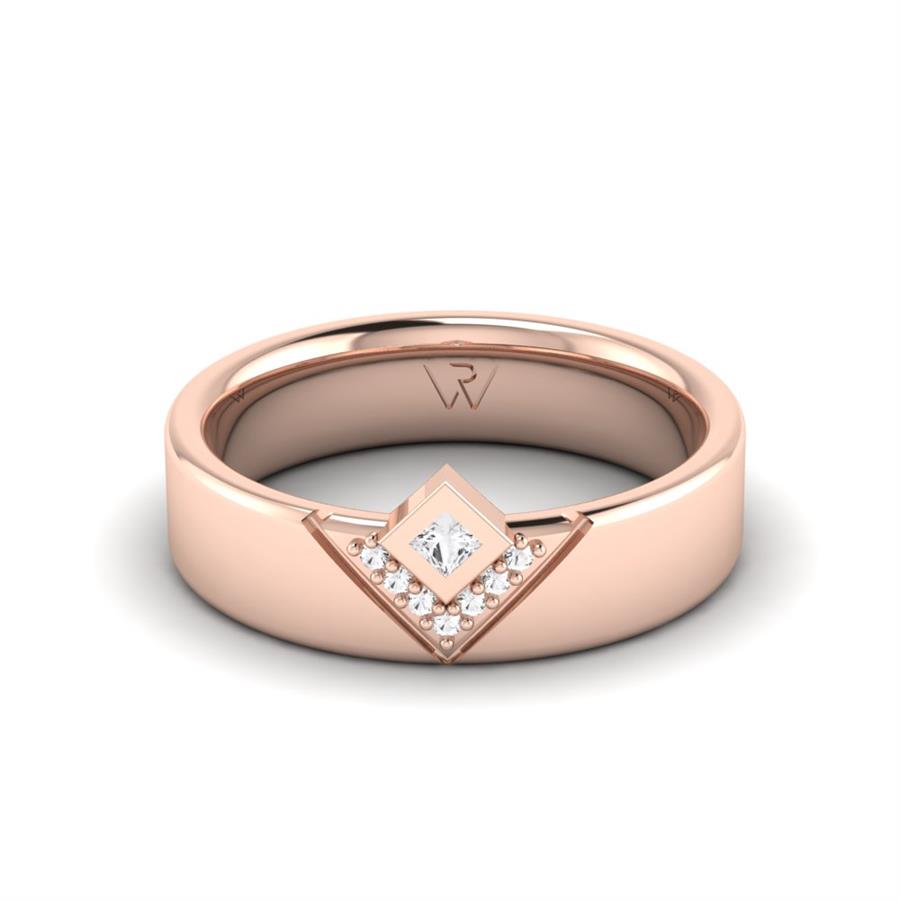 Alliances avec pierres femme Aretha Or Rose