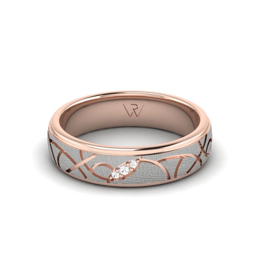 Alliances avec pierres femme Artemisia Or Rose Et Blanc