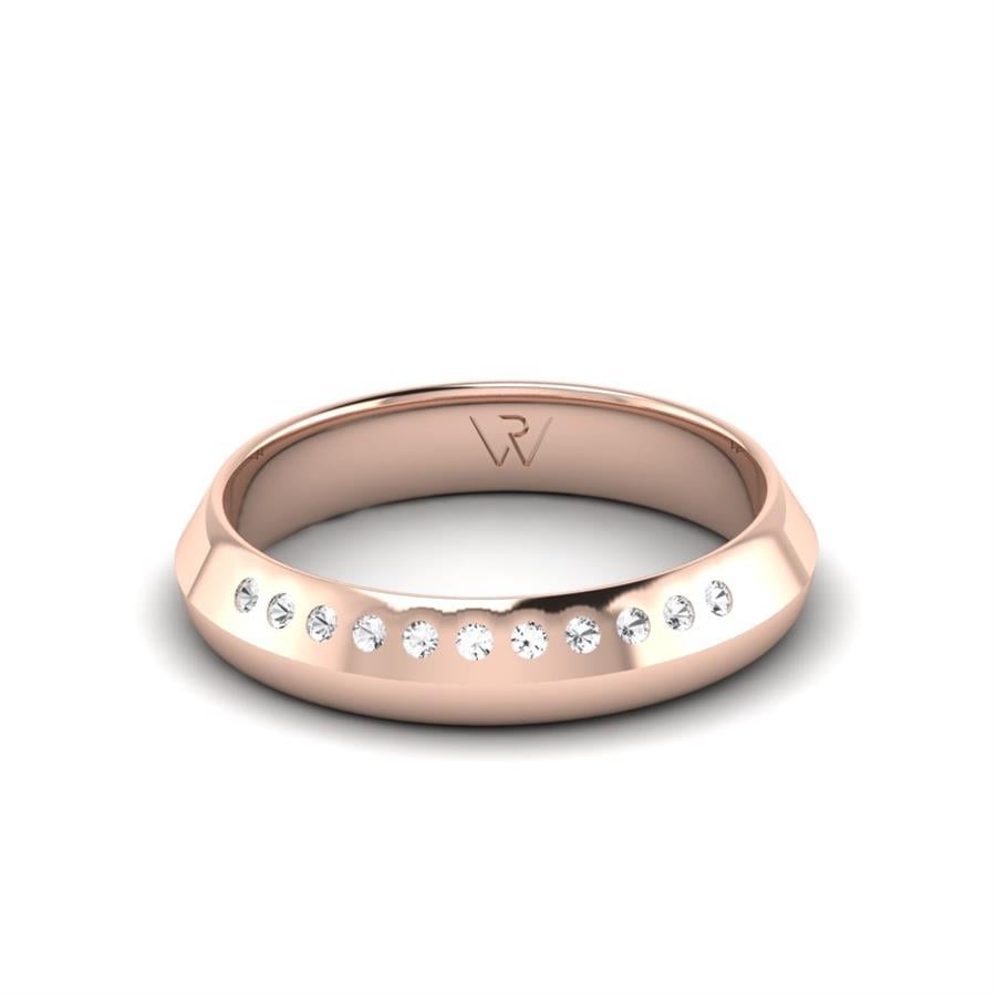 Alliances avec pierres femme Balance Or Rose