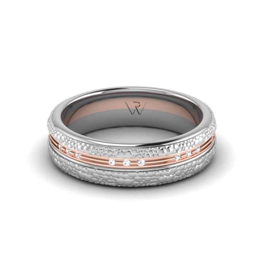 Alliances avec pierres femme Boa Or Blanc Et Rose