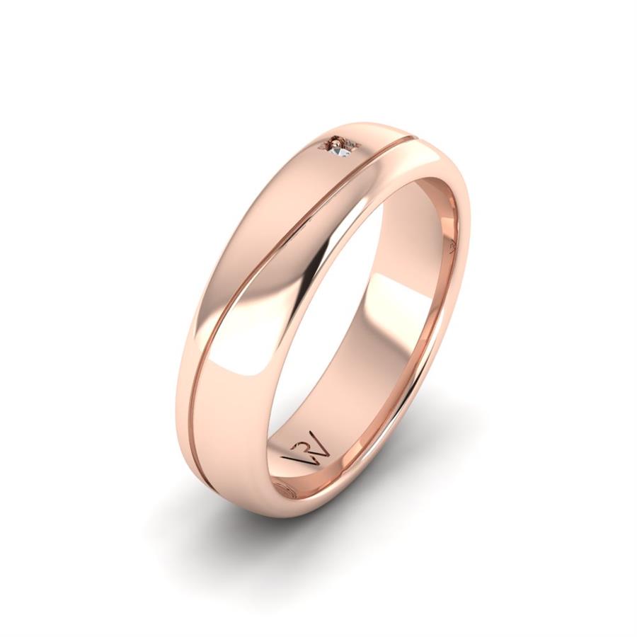 Alliances avec pierres femme Charming Silk Or Rose