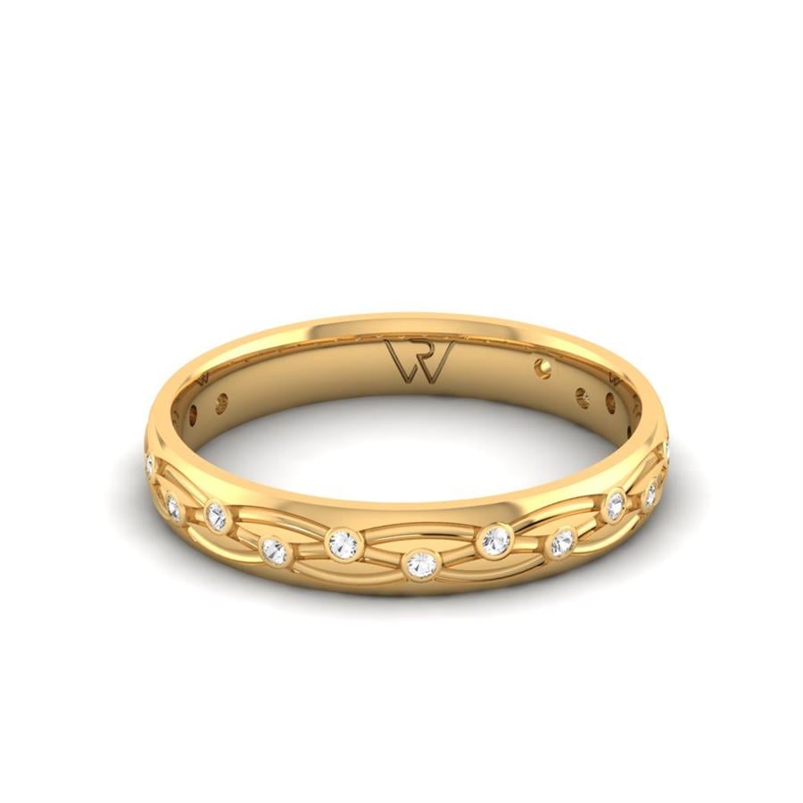 Alliances Avec Pierres Femme Embrace Or Jaune