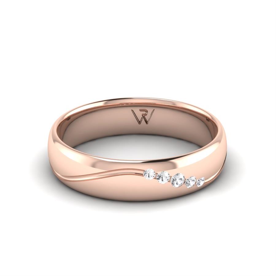 Alliances Avec Pierres Femme Enamor Or Rose