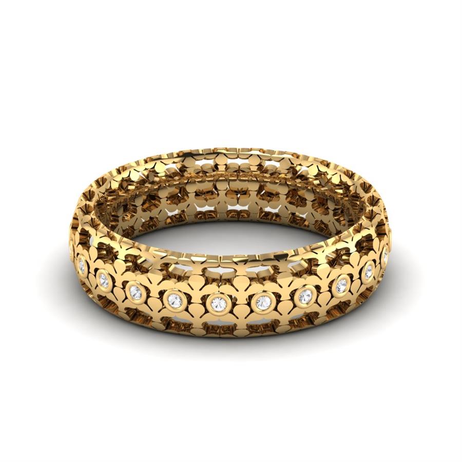 Alliances Avec Pierres Femme Fleurique Or Jaune