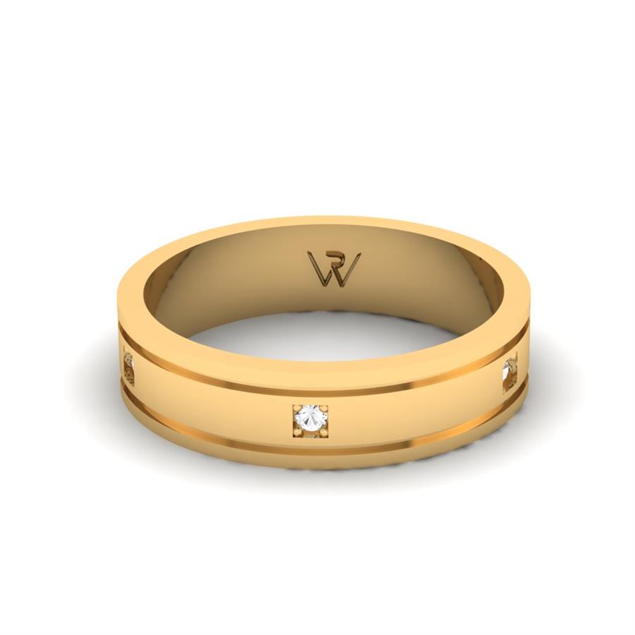 Alliances Avec Pierres Femme Fondle Or Jaune
