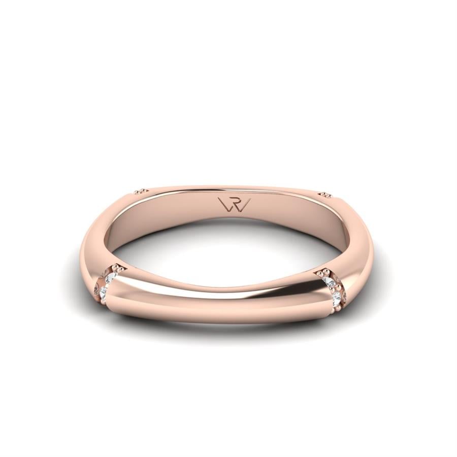Alliances avec pierres femme Great Round Or Rose