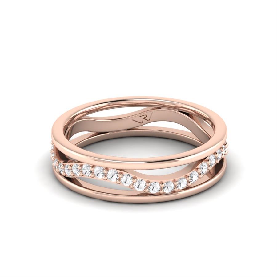 Alliances avec pierres femme Hilma Or Rose