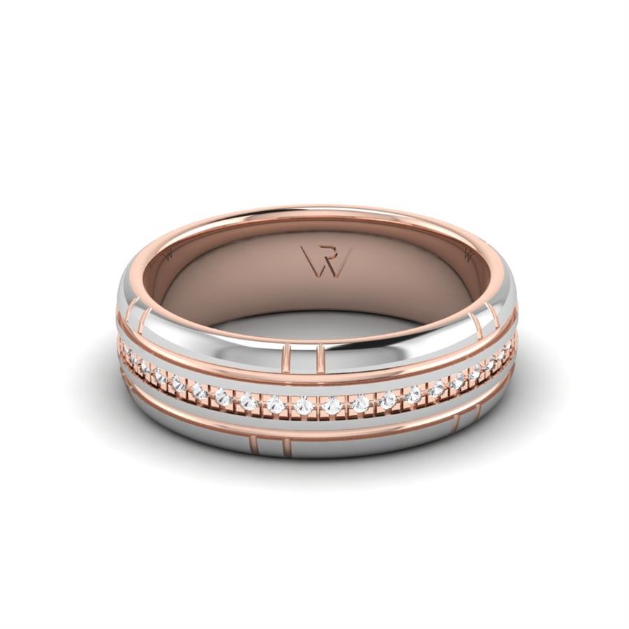 Alliances avec pierres femme Noble Paradise Or Blanc Et Rose